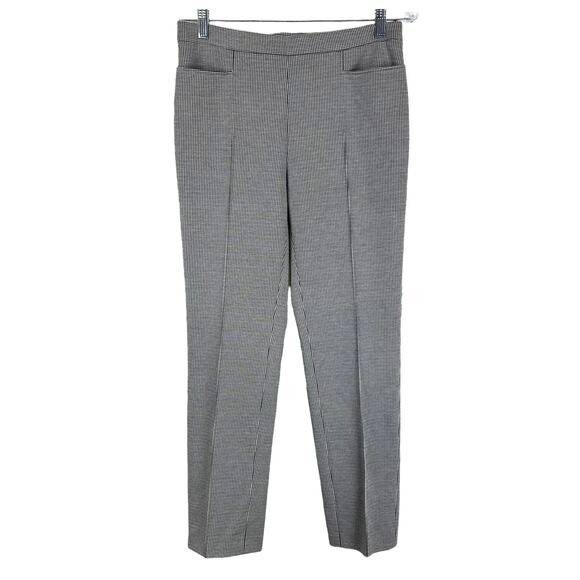 Akris Punto NWT Franca Houndstooth Cropped Trousers Black Cream Pants Size 6 - Picture 3 of 11